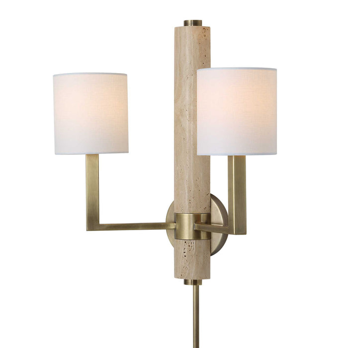 Commune - 2 Light Sconce - Brass