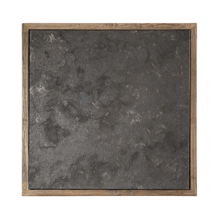 Malia - End Table - Gray / Woodtone