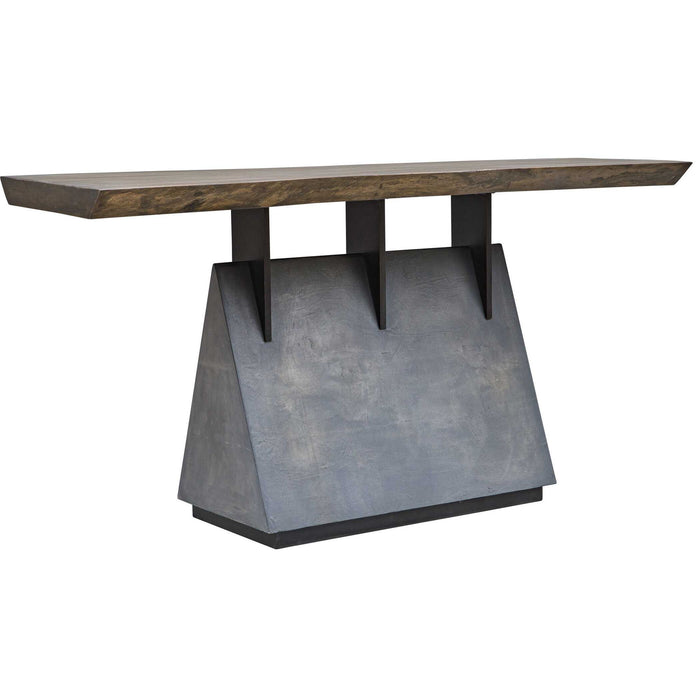 Vessel - Industrial Console Table - Dark Brown & Dark Gray