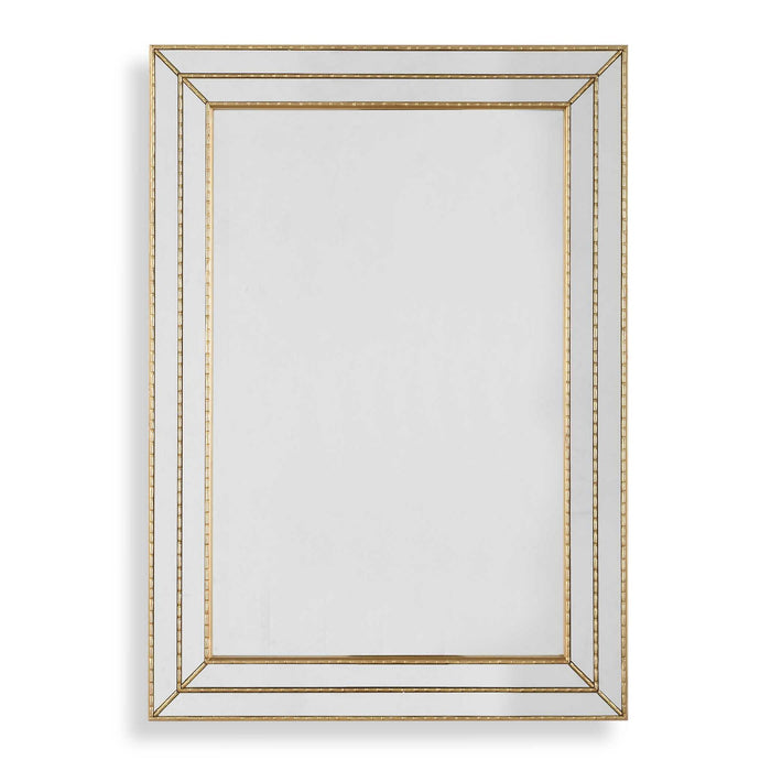 Grooved Texture Mirror - Gold