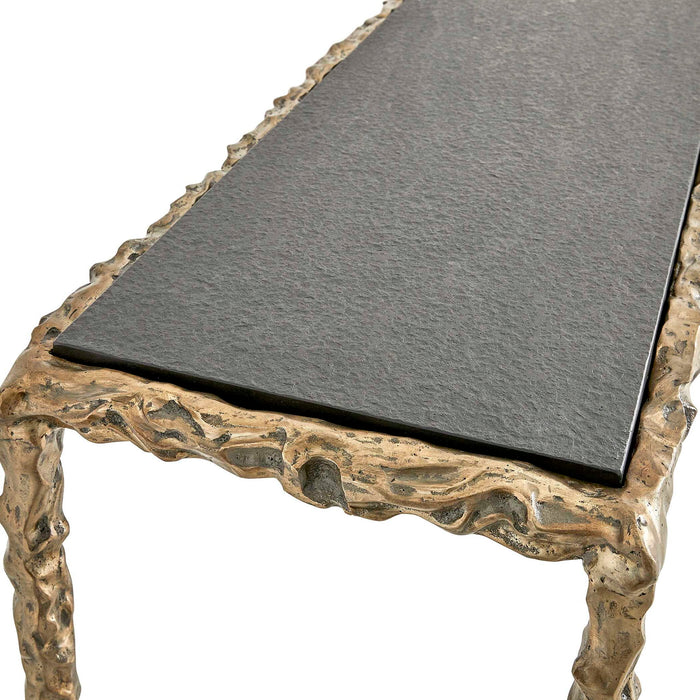 Lava - Console Table - Black / Brass