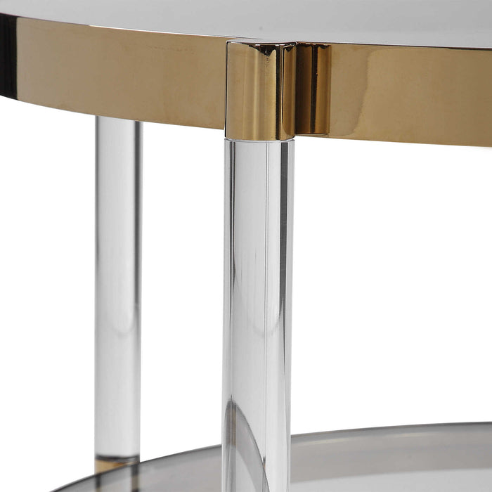 Kellen - Glass Coffee Table - Gold