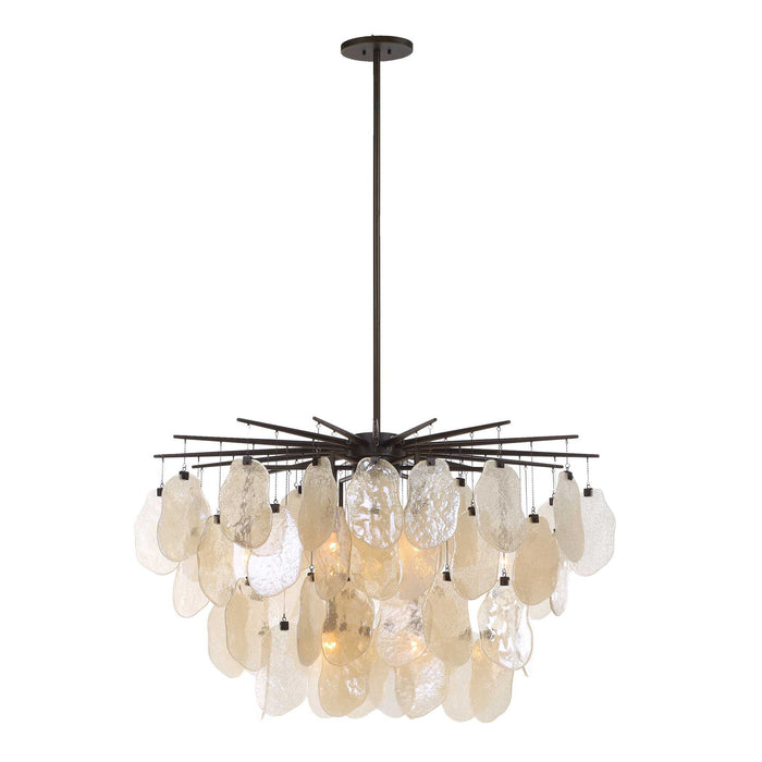 Seeded Shield - 8 Light Chandelier