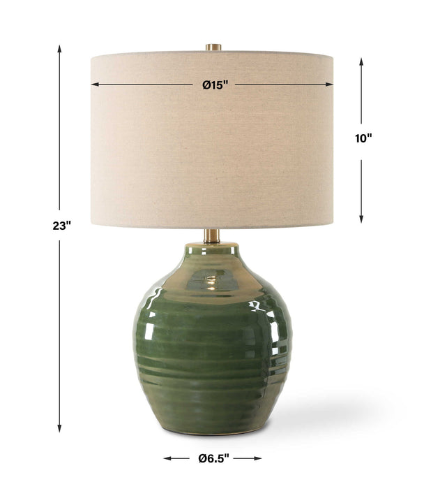 Ceramic Table Lamp - Green