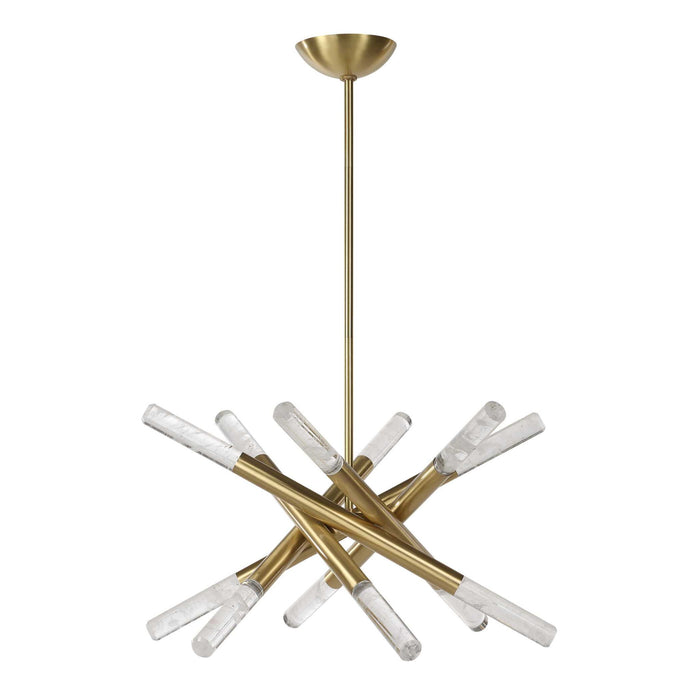 Scepter - 12 Light LED Pendant - Brass