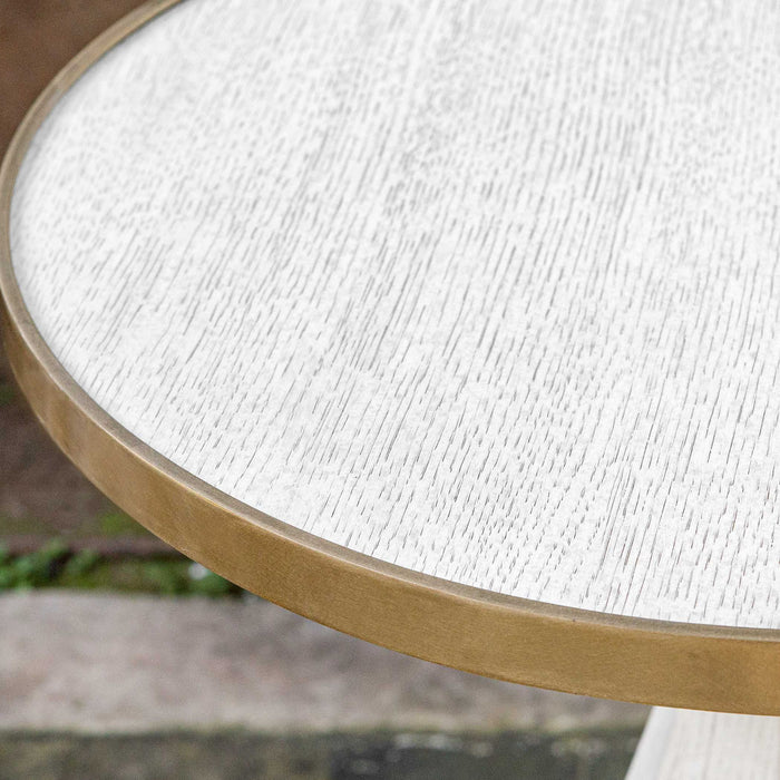 Pylon - Side Table - Brass / White
