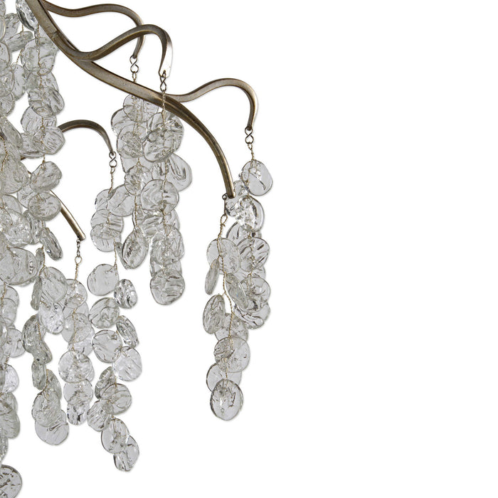 Boreas - 7 Light Chandelier - Silver / White