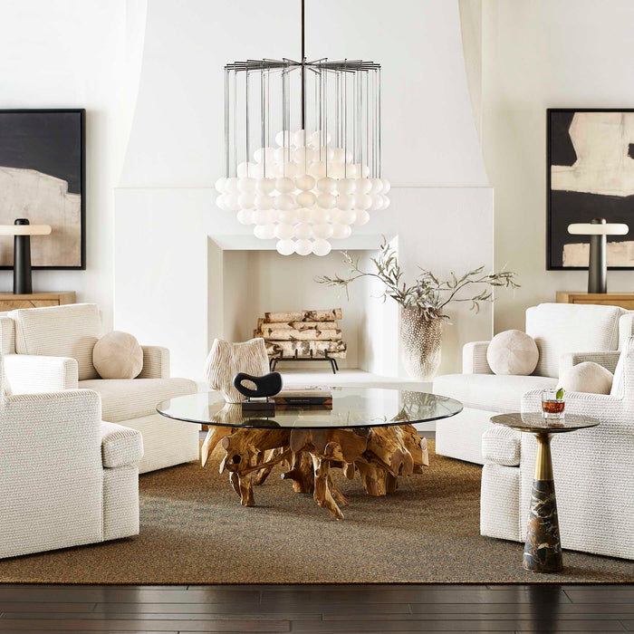 Center Root - Round Glass Coffee Table