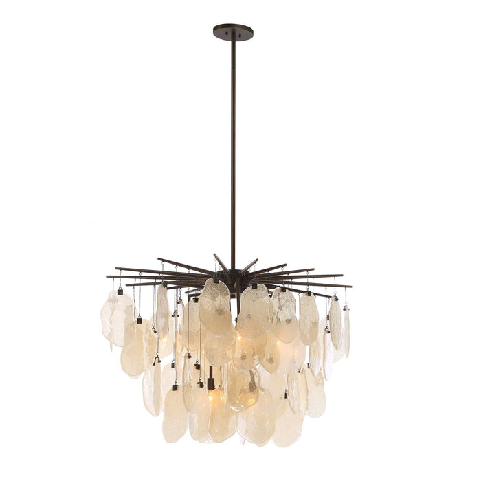 Seeded Shield - 8 Light Chandelier