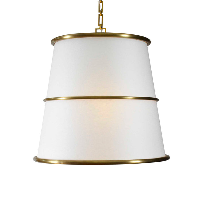 Triad - 4 Light Pendant - Brass / White