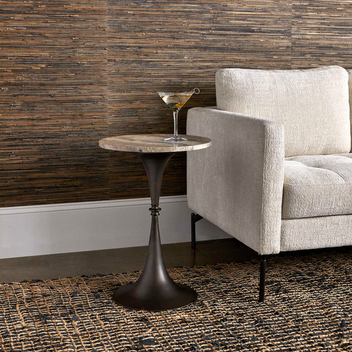 Brenton - Accent Table - Bronze / Brown