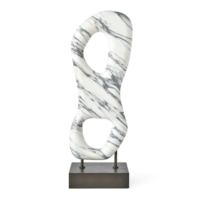 Double Vision - Sculpture - Black / Bronze / White