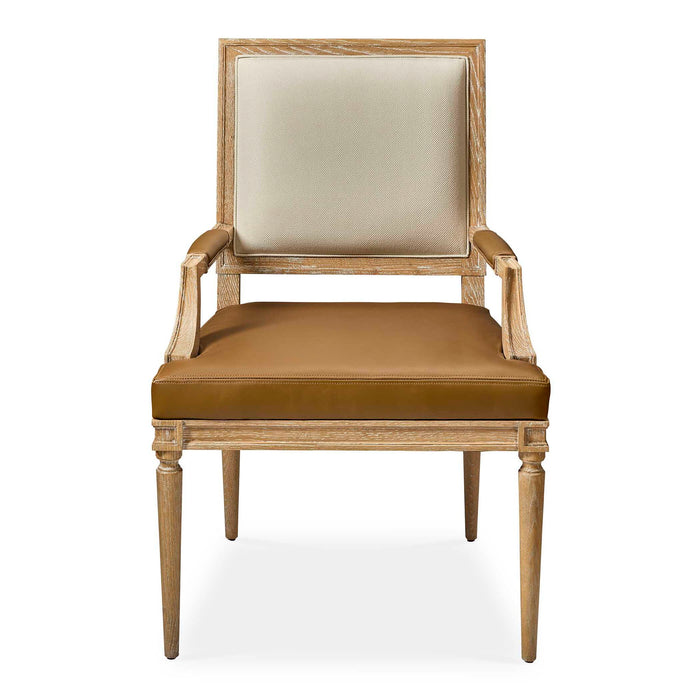 French Connection - Armchair (Set of 2) - Woodtone / Beige