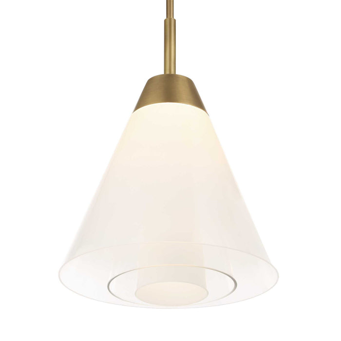 Tiered Ombre - 1 Light LED Pendant - Brass