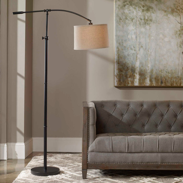Floor Arc Lamp - Rubbed Bronze