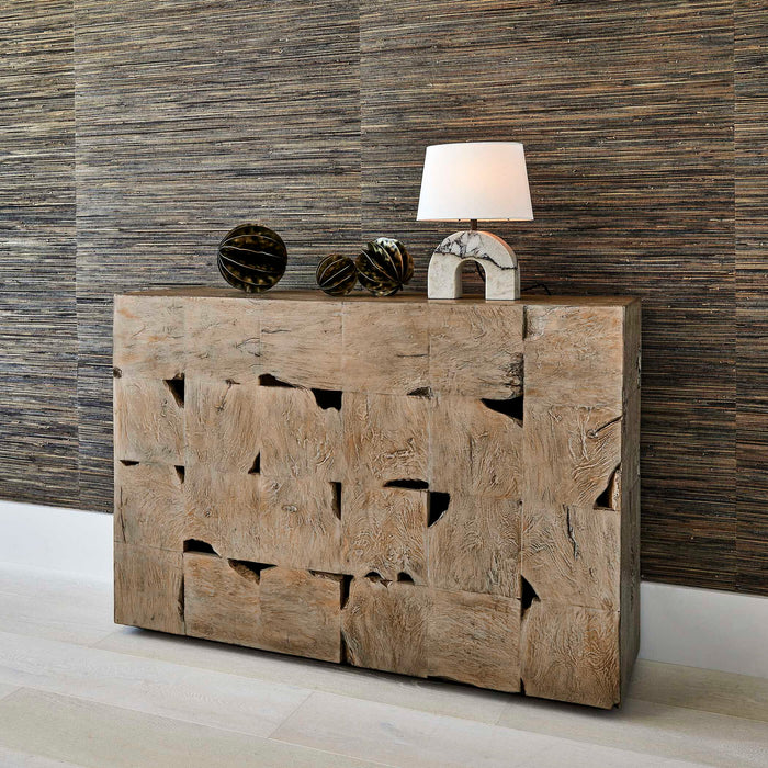 Teak Tac Toe - Console Table