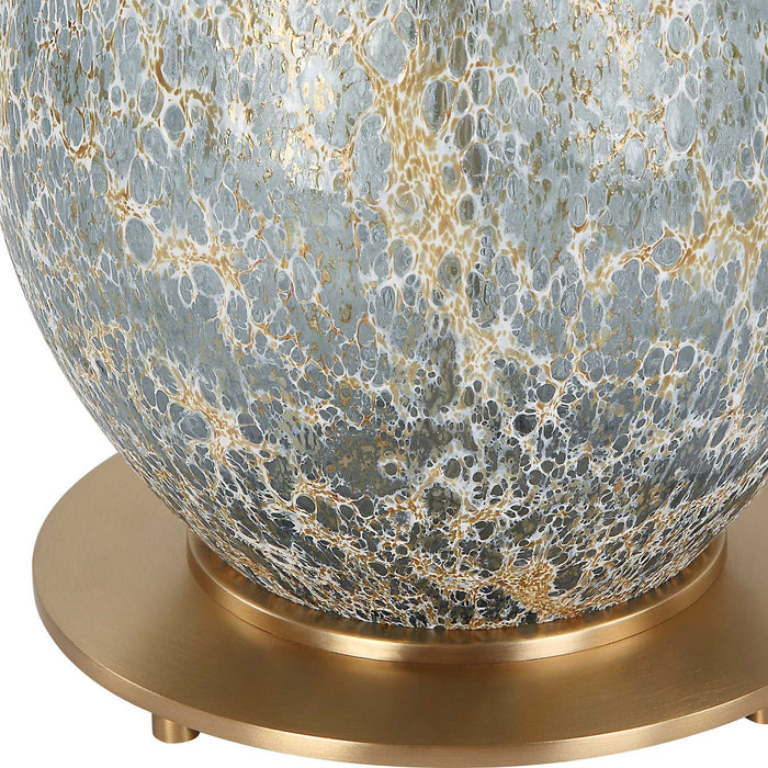 Atmosphere - Tall Table Lamp - Blue / Brass / Bronze