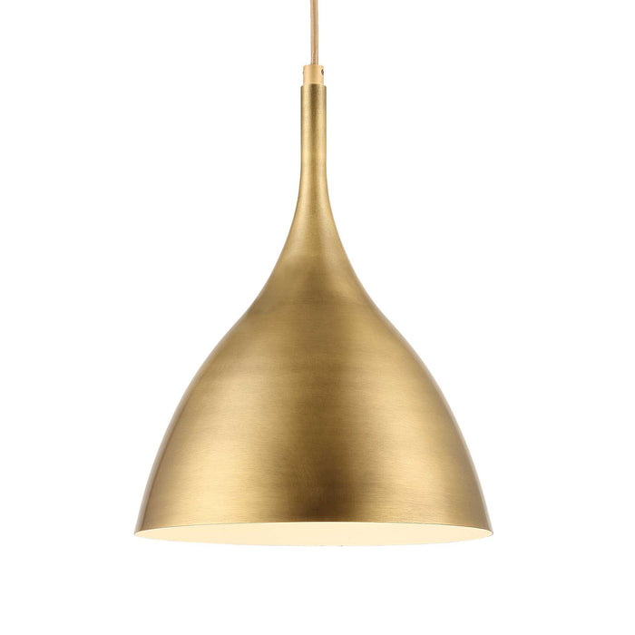 Kiss - 1 Light Pendant - Brass / White
