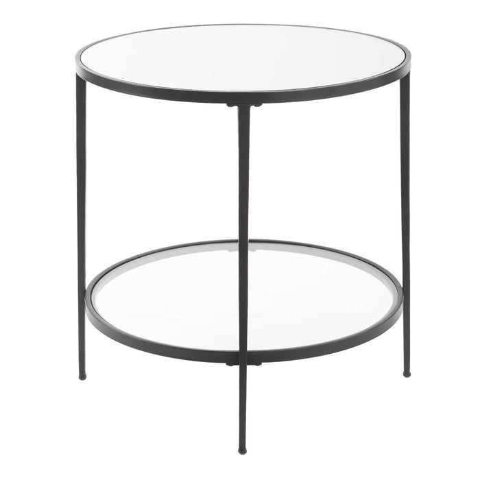 Accent End Table - Satin Black