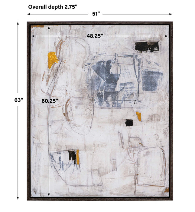 Boom Town - Framed Canvas - Black / Brown / White