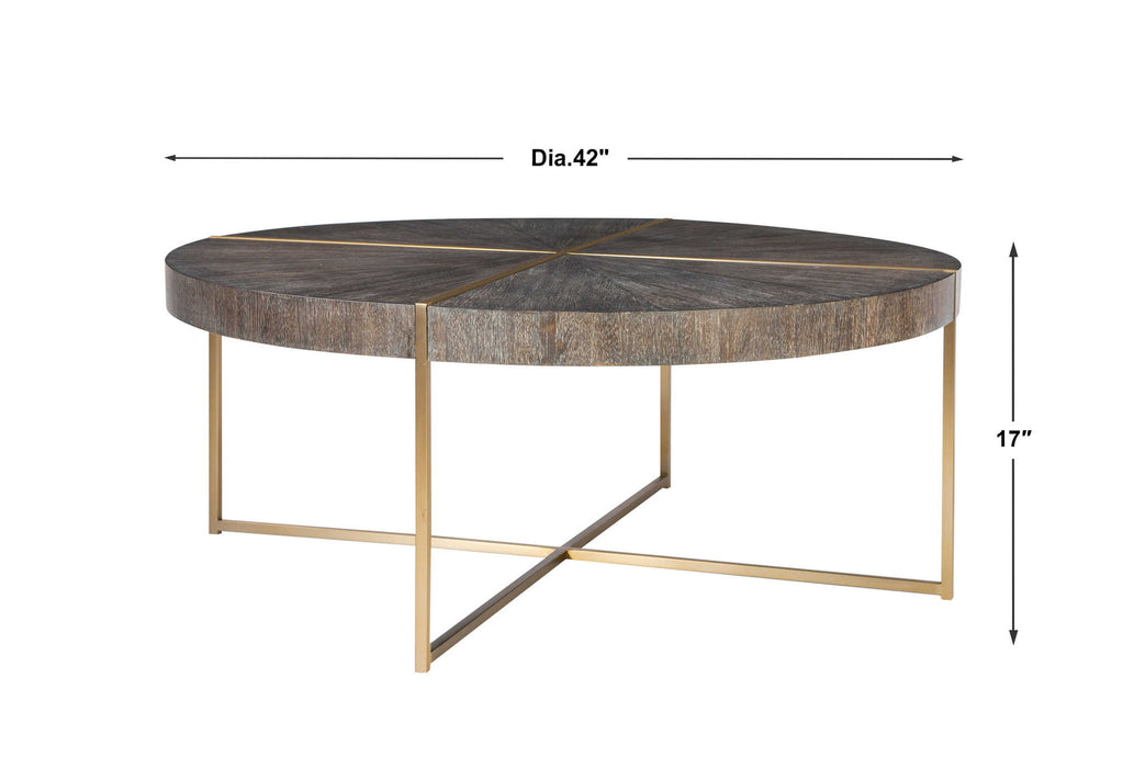 Taja - Round Coffee Table - Dark Brown