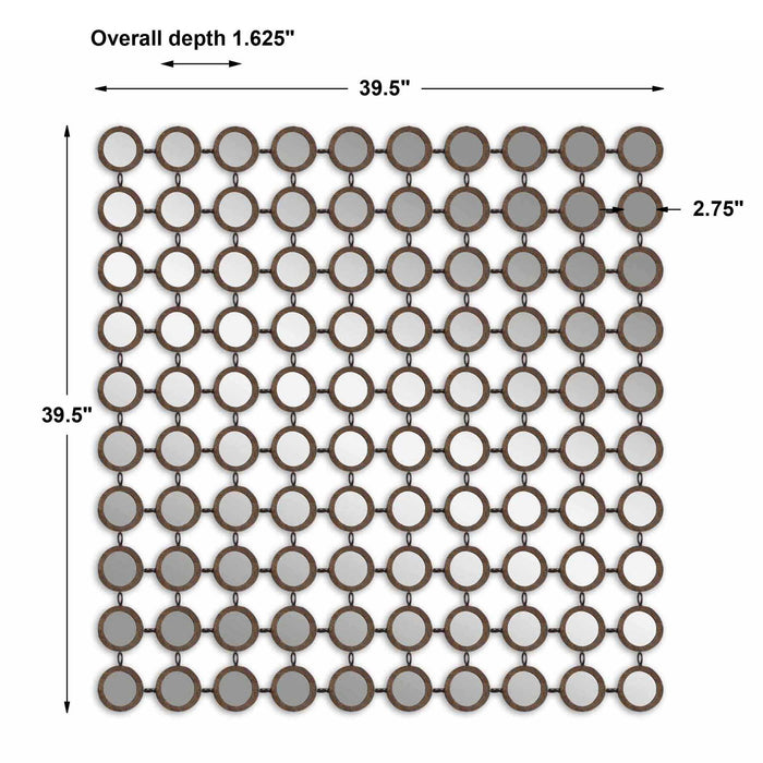 Dinuba - Mirror - Antique Silver Champagne