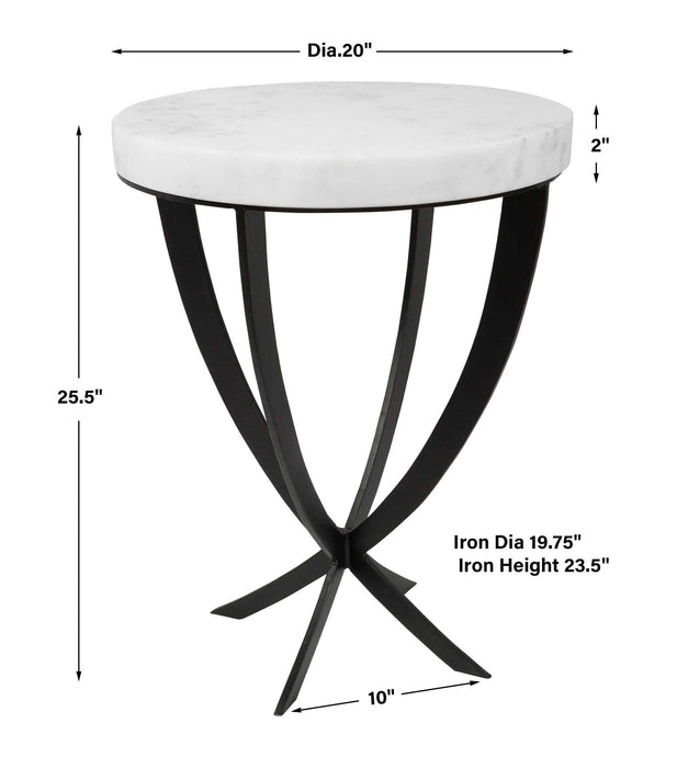 Coronation - Accent Table - Black / White