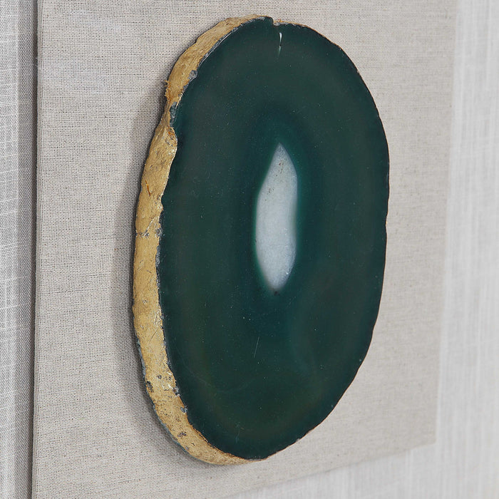 Keeva - Agate Stone Shadow Box - Gold