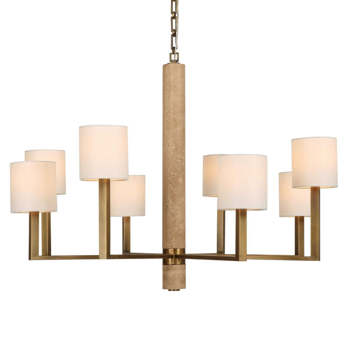 Commune - 8 Light Chandelier - Brass