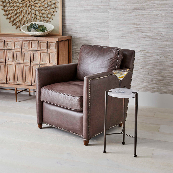 Ames - Drink Table - Bronze / White