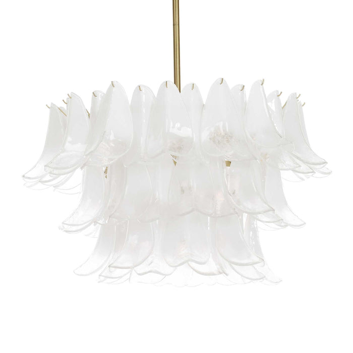 White Lotus - 10 Light Pendant - Brass