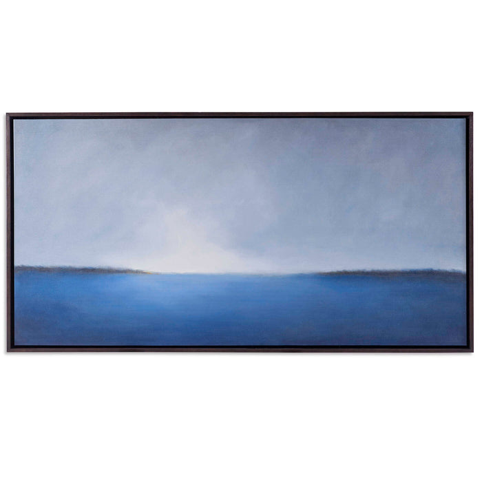 Infinity - Framed Canvas - Blue / Green / White
