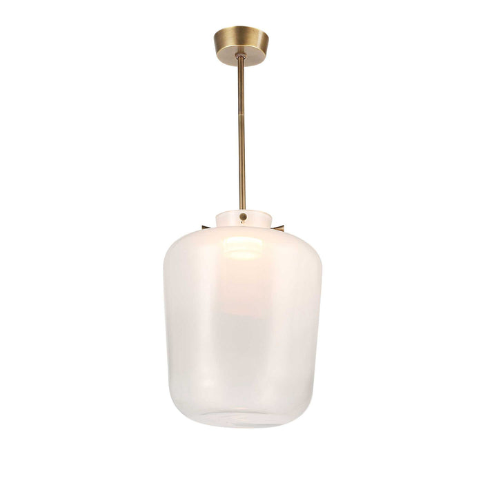 Opalescence - 1 Light Pendant - Brass / White