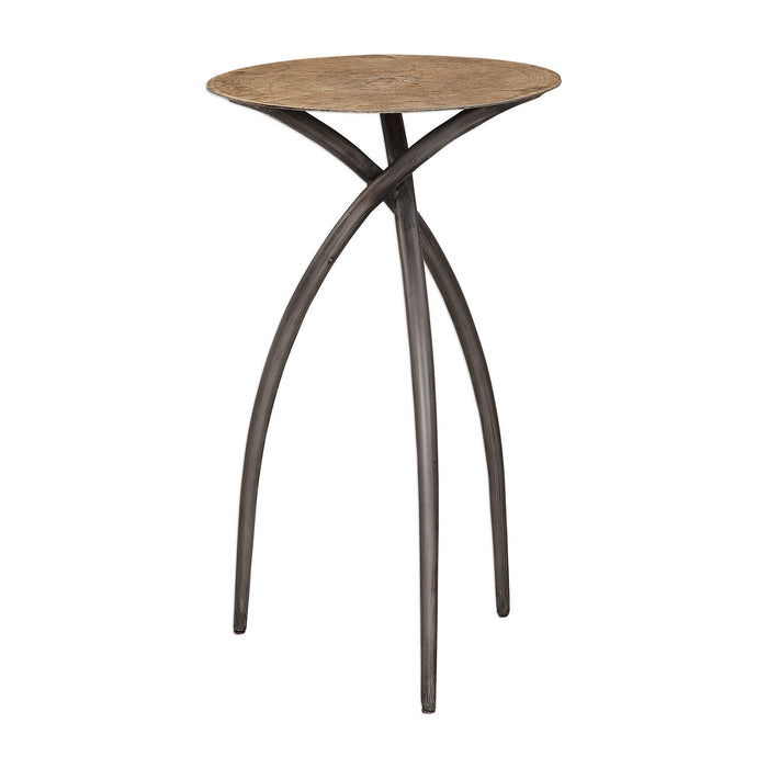 Renly - Accent Table - Black / Woodtone