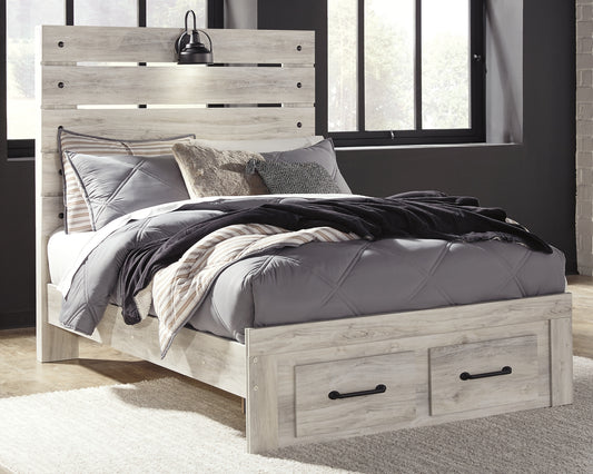 Cambeck Panel Bed With 2 Storage Drawers