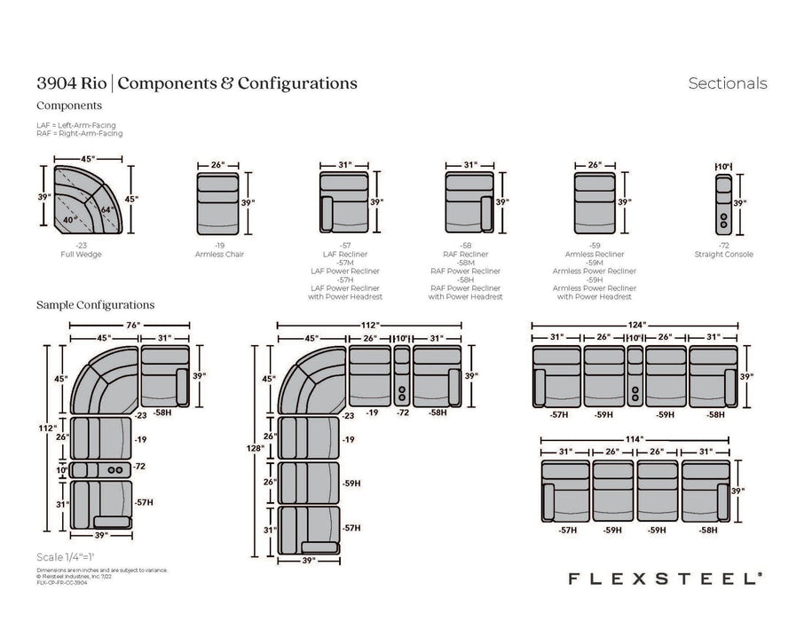 Rio Leather Power Reclining Sectional