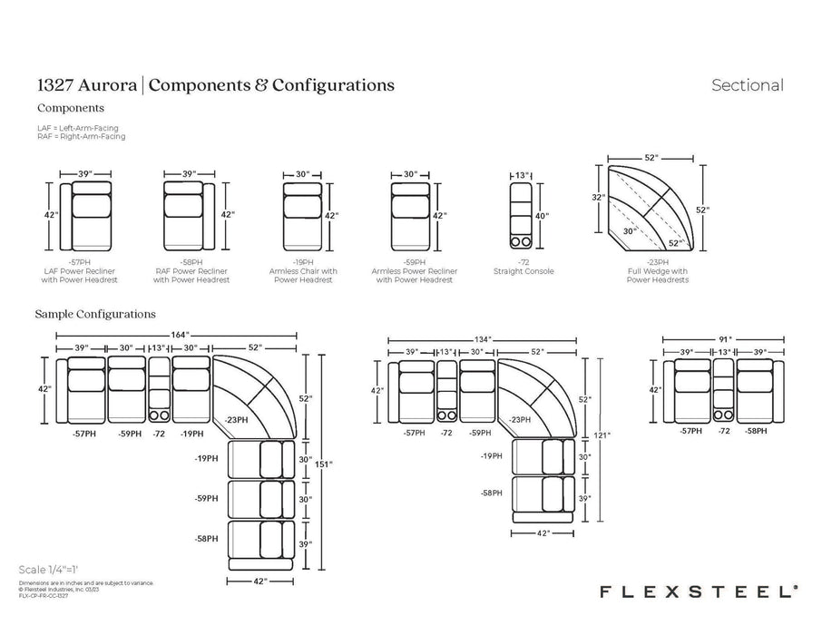 Aurora Coconut Milk Leather Power Reclining Sectional with Power Headrests