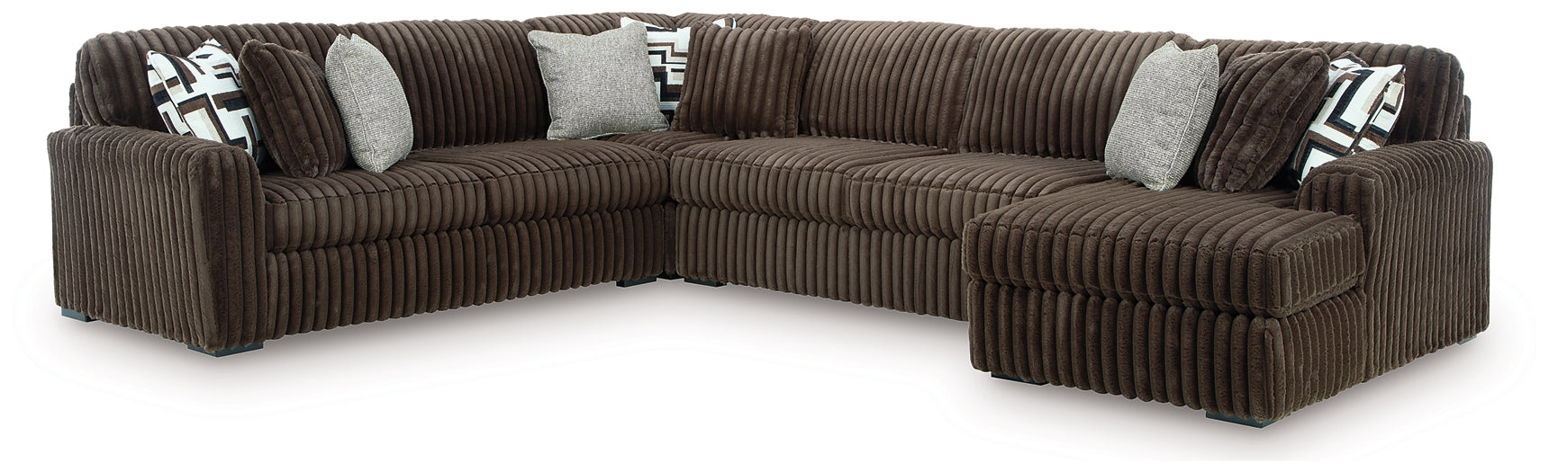 Midnight-Madness 4-Piece Sectional with Chaise