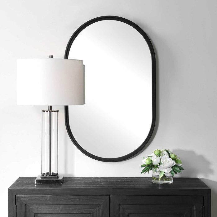 Iron Frame Mirror - Satin Black