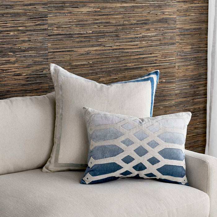 Lattice - Pillow - Blue / White