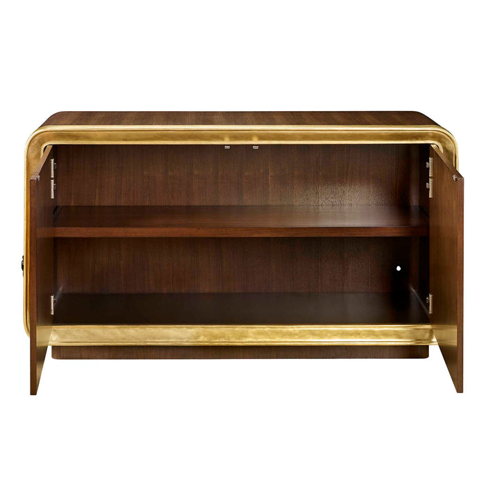 I've Been Framed - 2 Door Cabinet - Woodtone / Brass