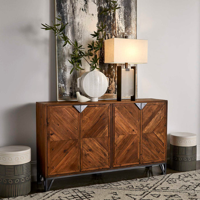 Lucas - Sideboard - Black / Woodtone