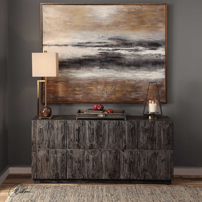 Barlas - Media Console - Black / Woodtone