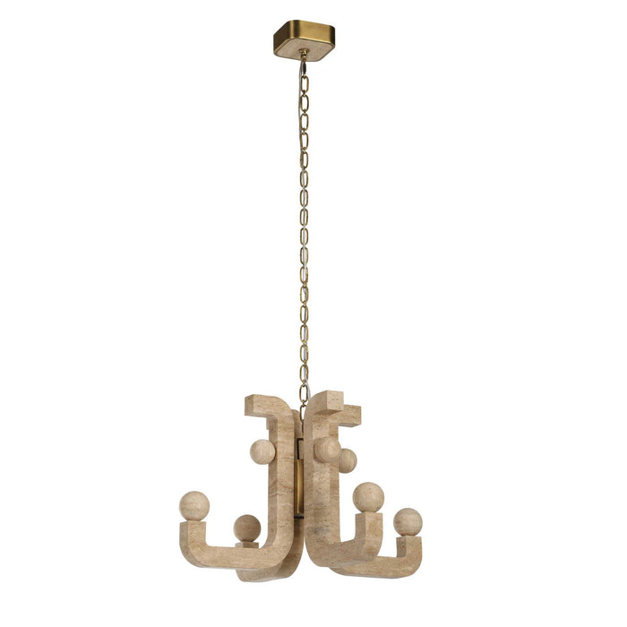 Equilibrium - 5 Light LED Pendant - Brass