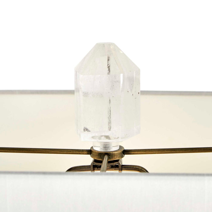 Jeweled Point - Table Lamp - Brass / Gold / White