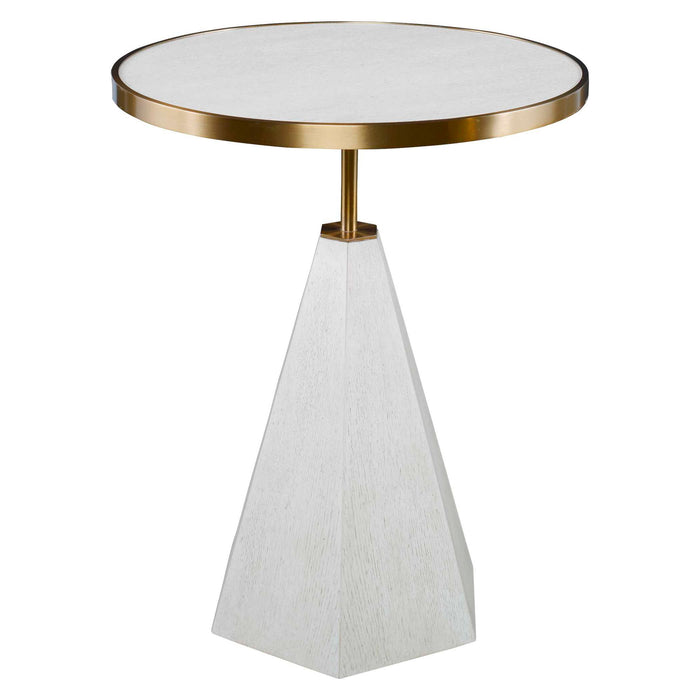 Pylon - Side Table - Brass / White