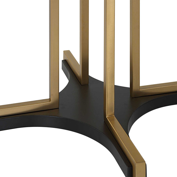 Resplendent - Bistro/Hall Table - Black / Brass / White