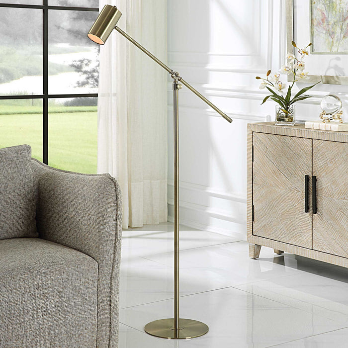 Floor Lamp - Antique Brass