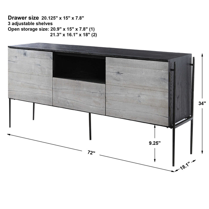 Jess - Media Console - Black / Gray