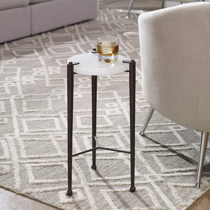 Ames - Drink Table - Bronze / White